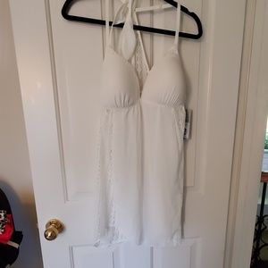 White lace teddy lingerie